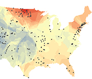 map showing increased salinity